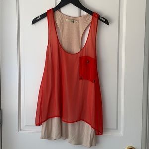 Collective Concepts red 2 layer racer back tank